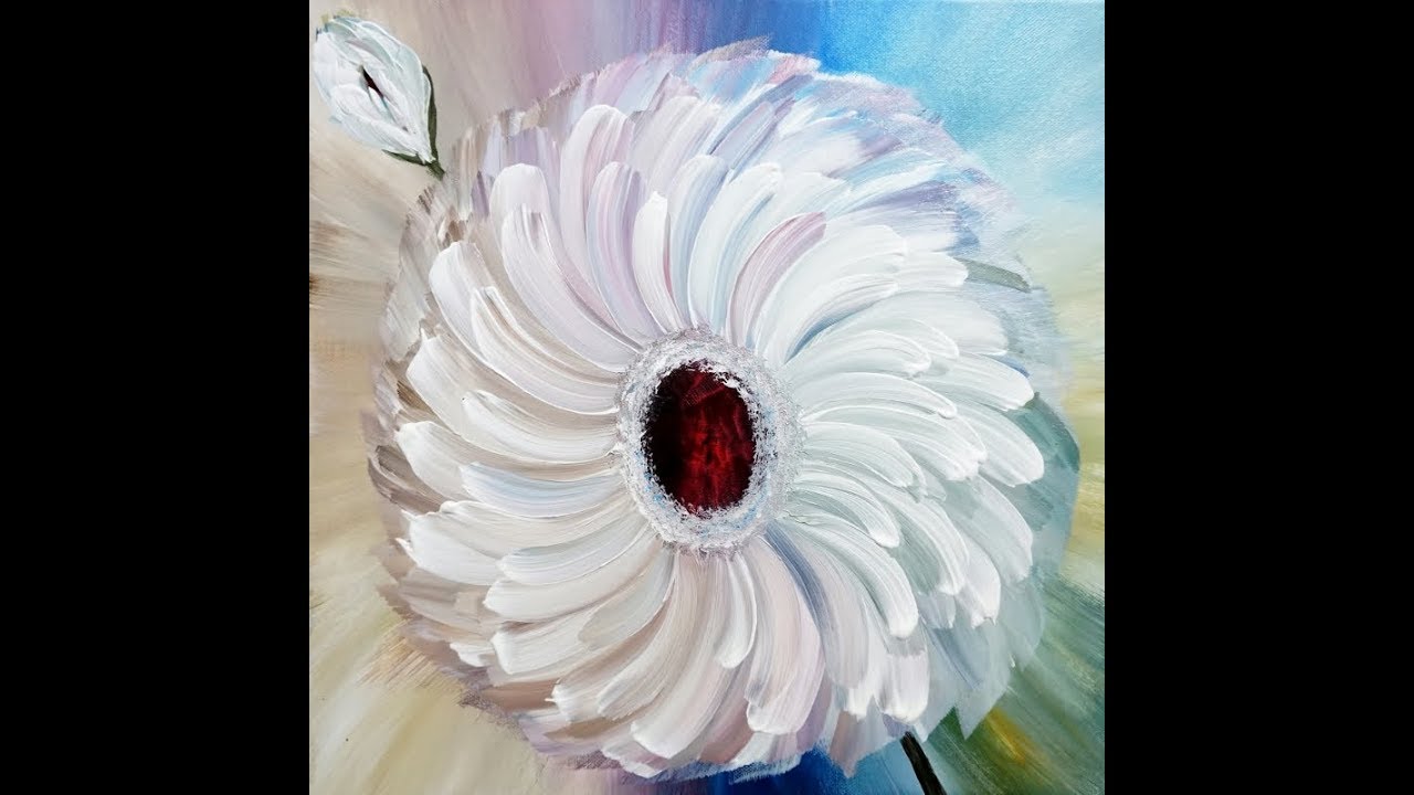 Acrylic Painting / Floral /Acrylmalerei/V243/Rubin Blume - YouTube