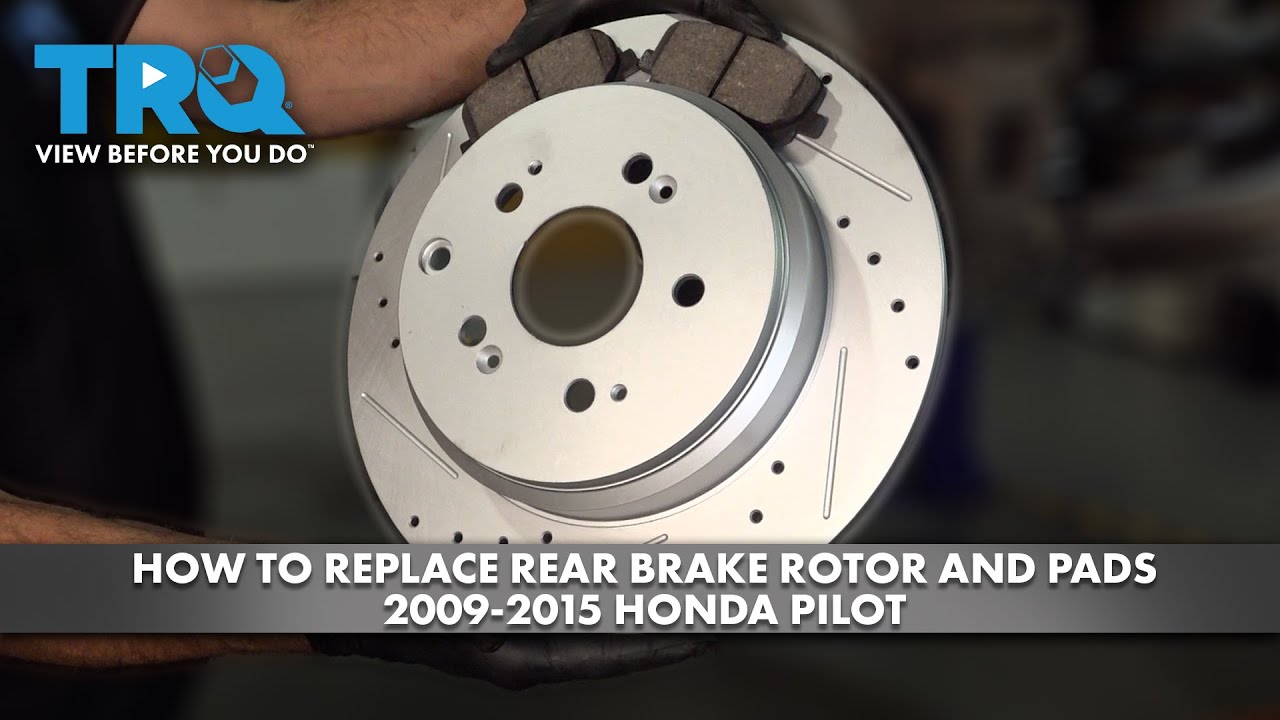 How to Replace Rear Brake Rotor and Pads 2009-2015 Honda Pilot - YouTube