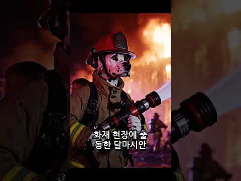 소방관 달마시안🐕🚒 용감한 화재 진압! #쇼츠 #AI영상