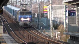 2010-12-28 [東海道本線] EF200-16 + ワム80000形, 専貨3460 & 313系, 快速2531F