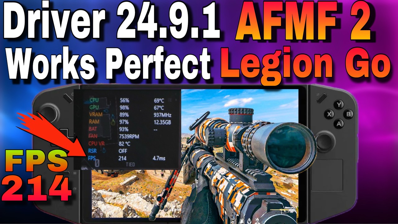 Driver 24.9.1 AFMF 2 Works Perfect On Lenovo Legion Go | MW3 Best AMD ...