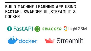 How to build Machine learning APP using FastAPI, Swagger , Streamlit & Docker?