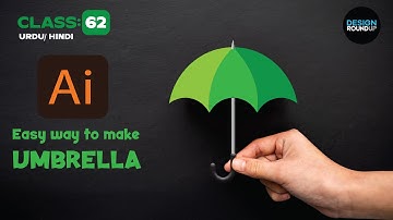 ؑEasy Way to Create an Umbrella in illustrator || Design RoundUp || #illustratorinhindi