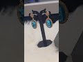 Blue Crystal Drop Earrings
