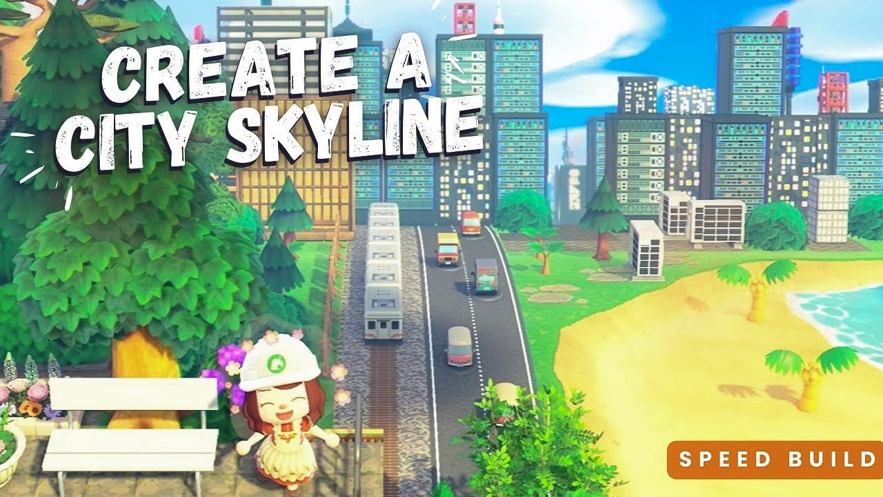 Create a Realistic City Skyline Citycore Island Speed Build Animal Crossing New Horizons