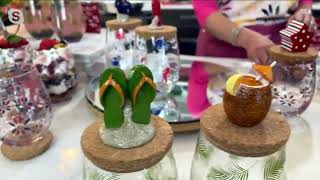 Temp-tations Seasonal Set of 2 Wine Glasses with Toppers on QVC