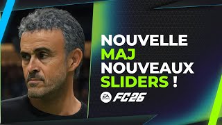 FC 26 : Nouvelle MAJ, nouveaux sliders pour les modes Carrière Manager et Joueur
