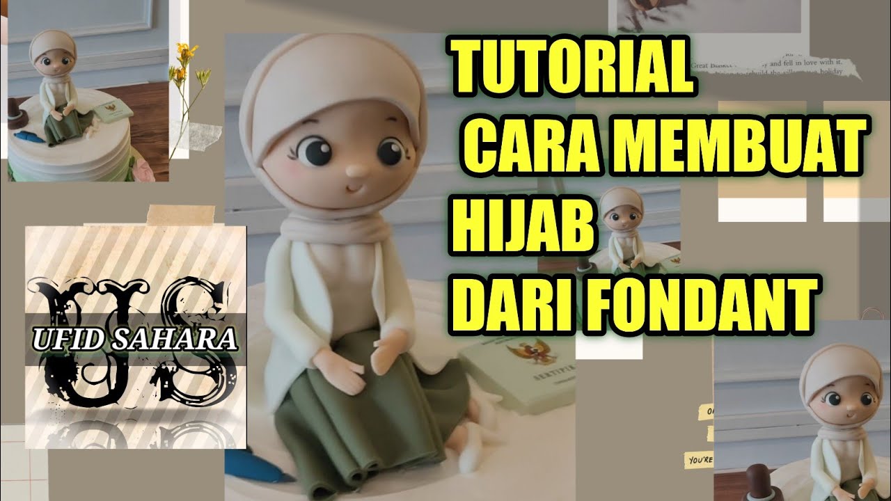 tutorial cara membuat hijab dari fondant