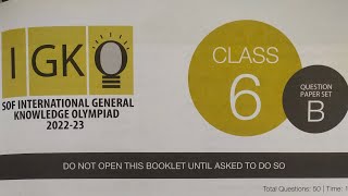 GK Olympiad Class 6 Solution 2022 | IGKO Class 6 Result | GK Olympiad 6 Solution | #igko #olympiads