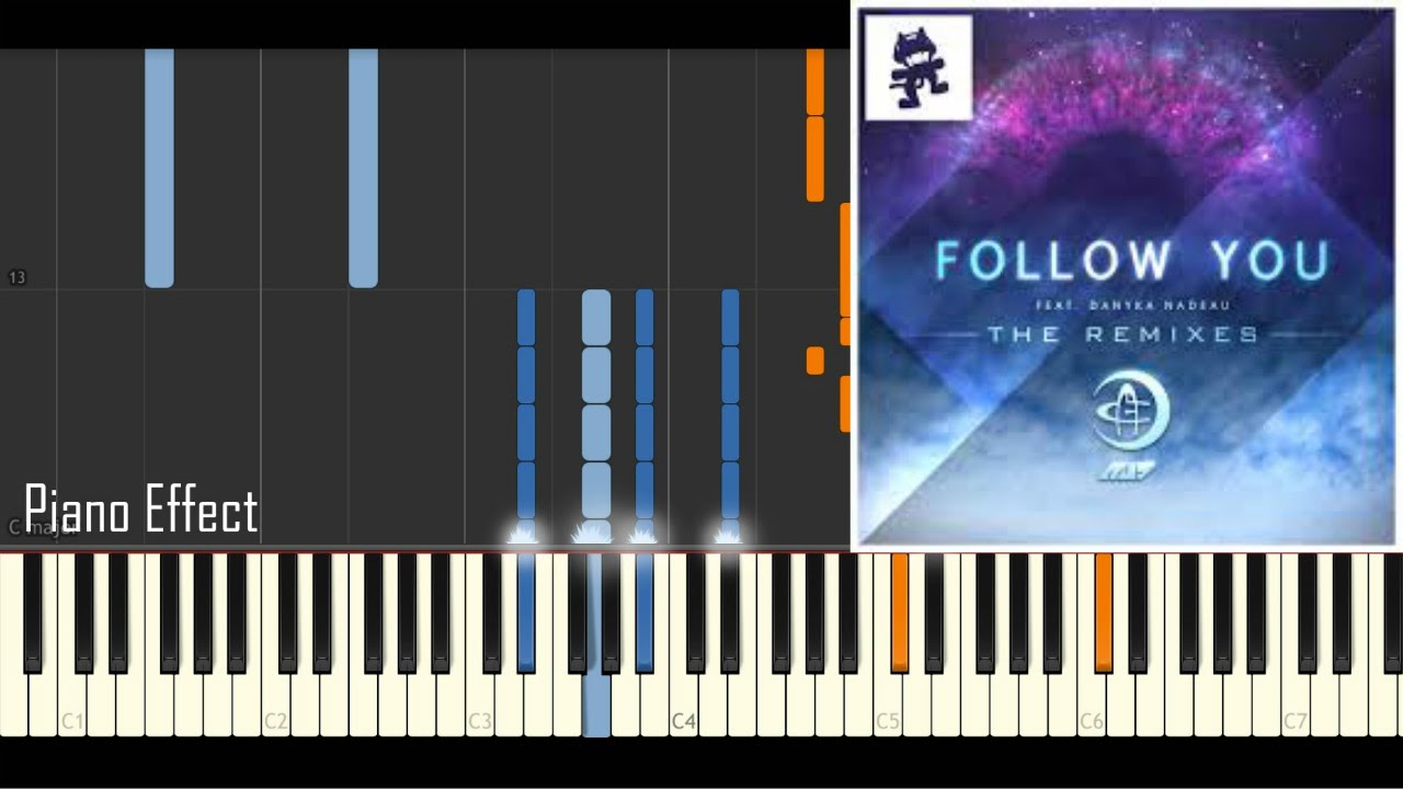 Au5 - Follow You (Rootkit Remix) (Piano Tutorial Synthesia)