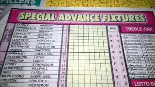Week 12 Special Advance Fixtures for 2019 UK Football Pools Season