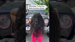 Best boho knotless braids human hair #bohoknotlessbraids #protectivestyles #blackgirlhair