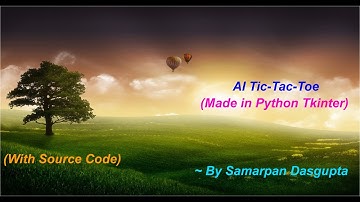Tic-Tac-Toe (AI) Game made in Python by Tkinter only
