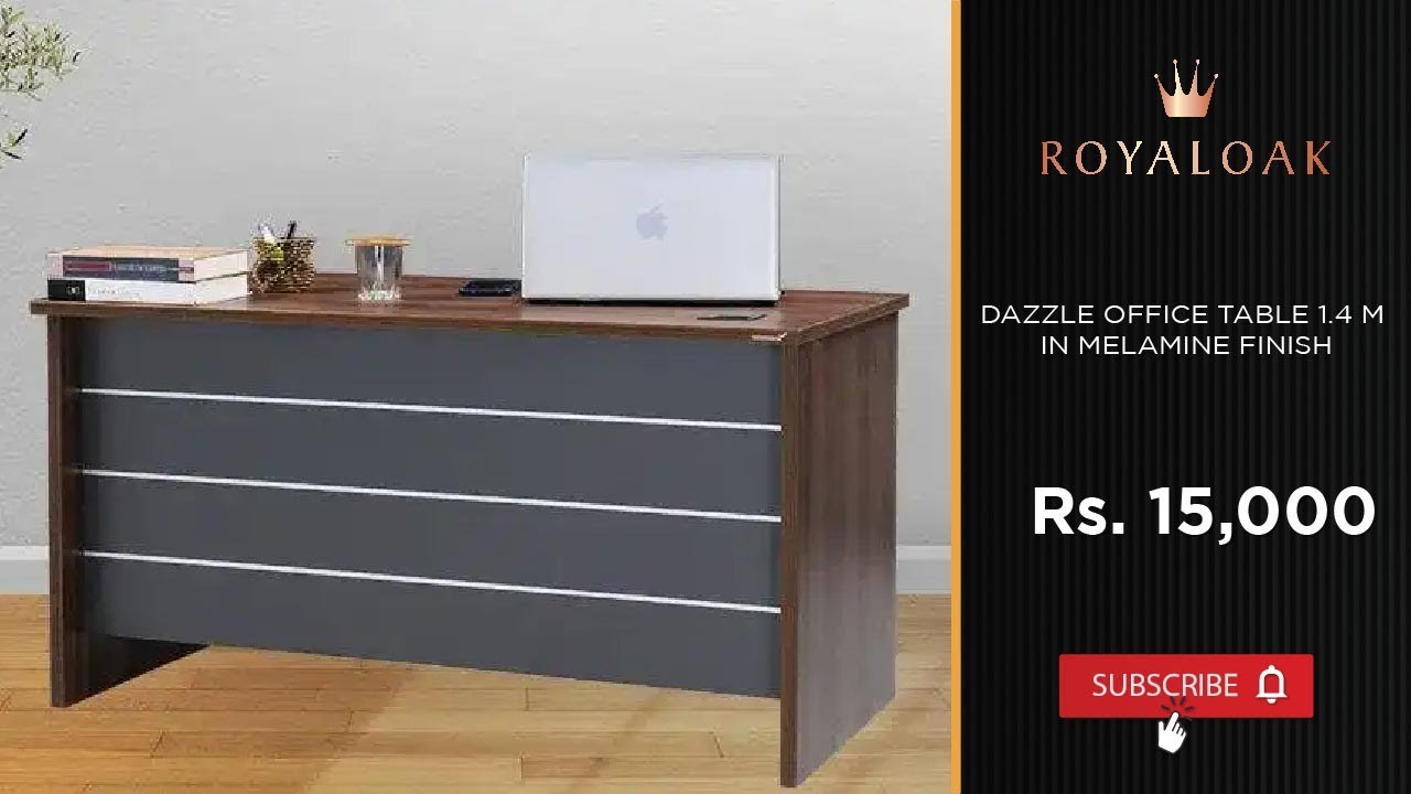 Royaloak Dazzle Office Table 1.4 M In Melamine Finish YouTube