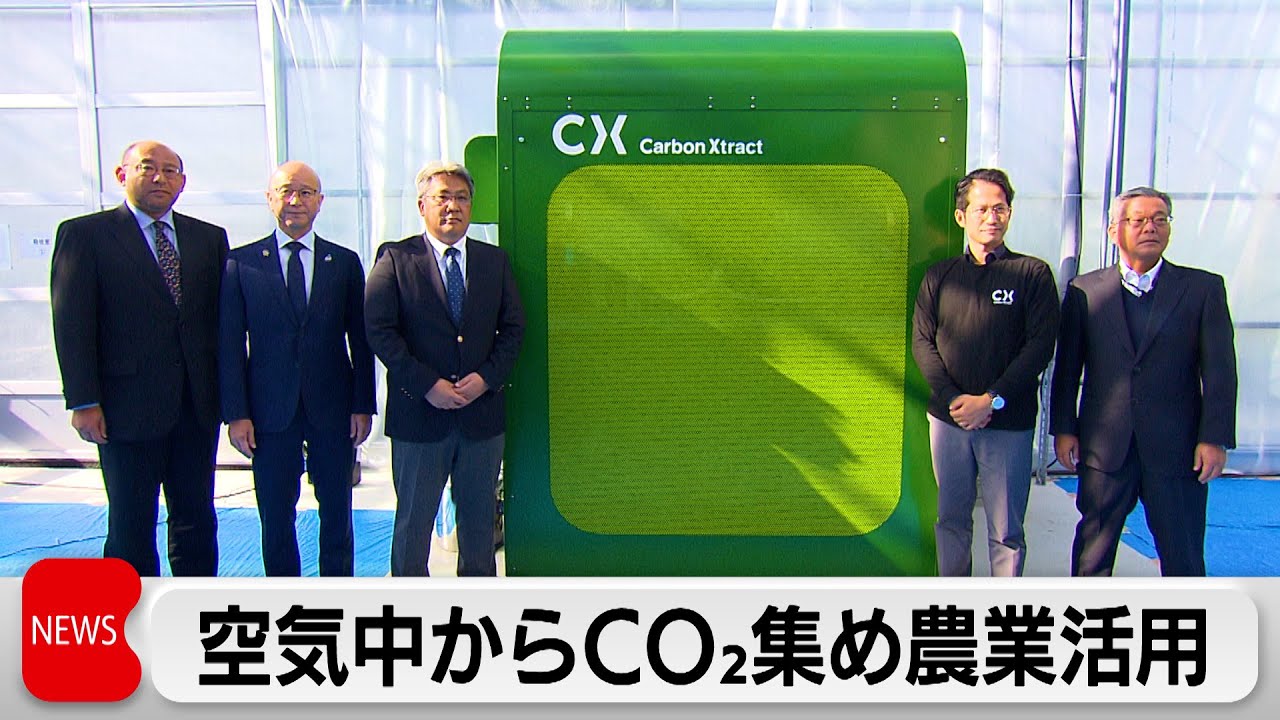 空気中からCO2集め農業へ活用 作物栽培の実証実験始まる 光合成促進し