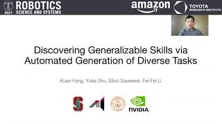 RSS 2021, Spotlight Talk 04: Discovering Generalizable Skills via Automated Generation of Diverse...