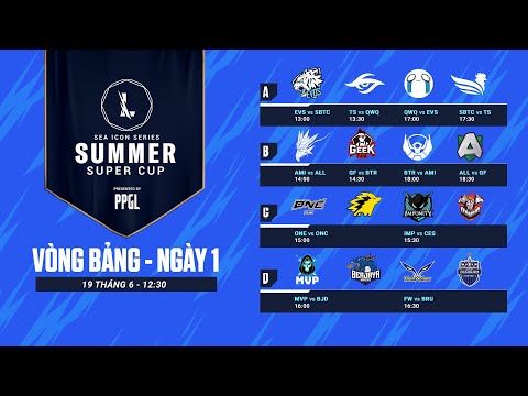 ICON SERIES SEA - SUMMER SUPER CUP - VÒNG BẢNG NGÀY 1 (19/06)