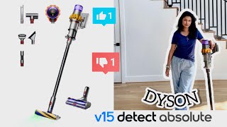 My first★ DYSON V15 Detect Absolute + Car Cleaning Kit Cordless Vacuum