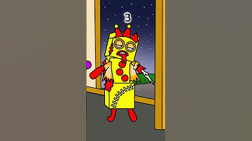Numberblocks 13 Falls While Running from the Scary Zombie #shorts