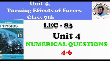 Numerical questions of unit 4 class 9 physics kpk board | Q4 – Q6 | Part-II