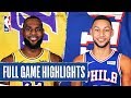 LAKERS at 76ERS | FULL GAME HIGHLIGHTS | January 25, 2020