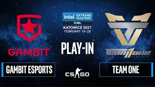 IEM Katowice 2021 Play-In  - Opening round - Gambit vs TeamOne - Train - [16-02-2021]