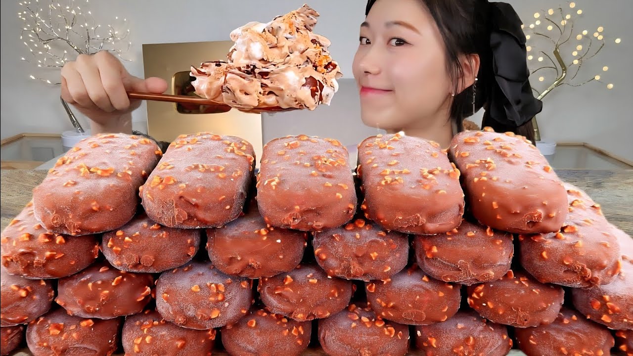 ASMR 당 충전중.. 초코 아이스크림 몇개 먹었을까요?😂 디저트 리얼먹방 :) Chocolate ice cream dessert MUKBANG