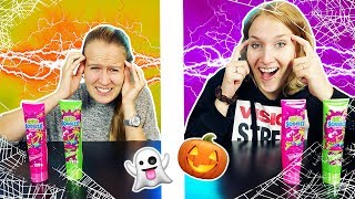 TWIN TELEPATHY HALLOWEEN CANDY Challenge - Haben Nina & Kathi den gleichen Süßigkeiten Geschmack? screenshot 4
