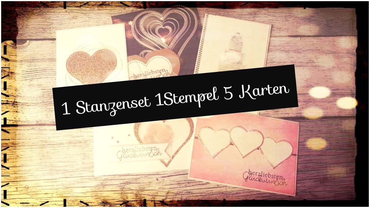 1 Stanzenset vom Action 5 Karten | watch me craft | Tutorial | Karten ...