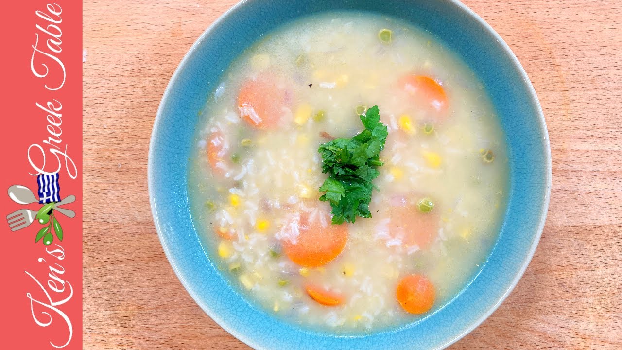 Greek Style Lemon Rice Soup   Vegan & Lenten Recipes   Ken Panagopoulos