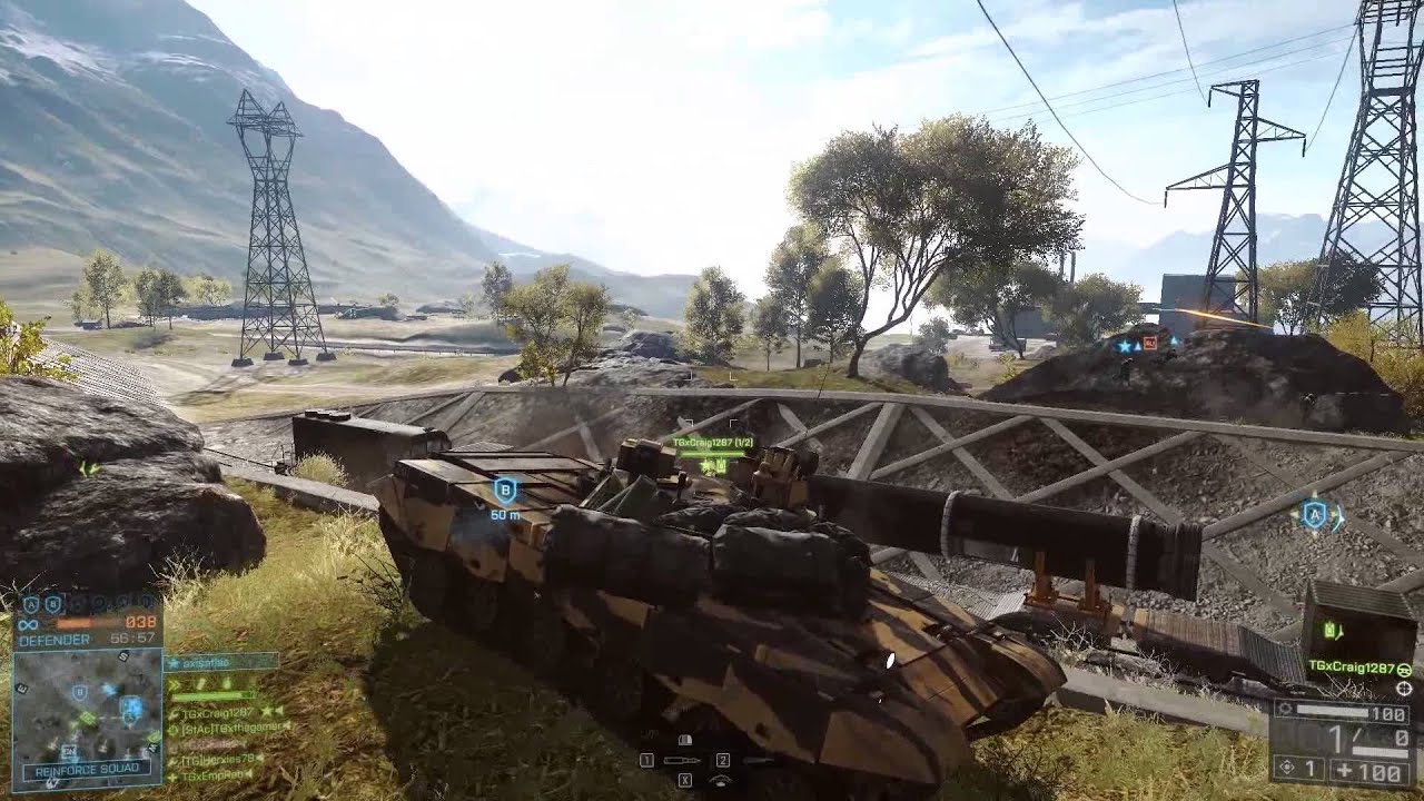 Battlefield 4: Flawless Tank Defense In Rush - Hitting 3 Choppers