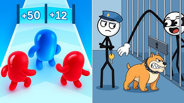 JOIN BLOB CLASH 3D Vs THIEF PUZZLE - Satisfying ASMR Tik Tok Gameplay Android, iOS