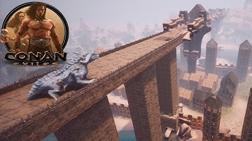 Conan Exiles - Rebuilding the Giant Bridge (Speed Build)