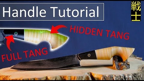 Making a 1/3 Full- 2/3 hidden-tang handle from ebony and stabilized curly maple