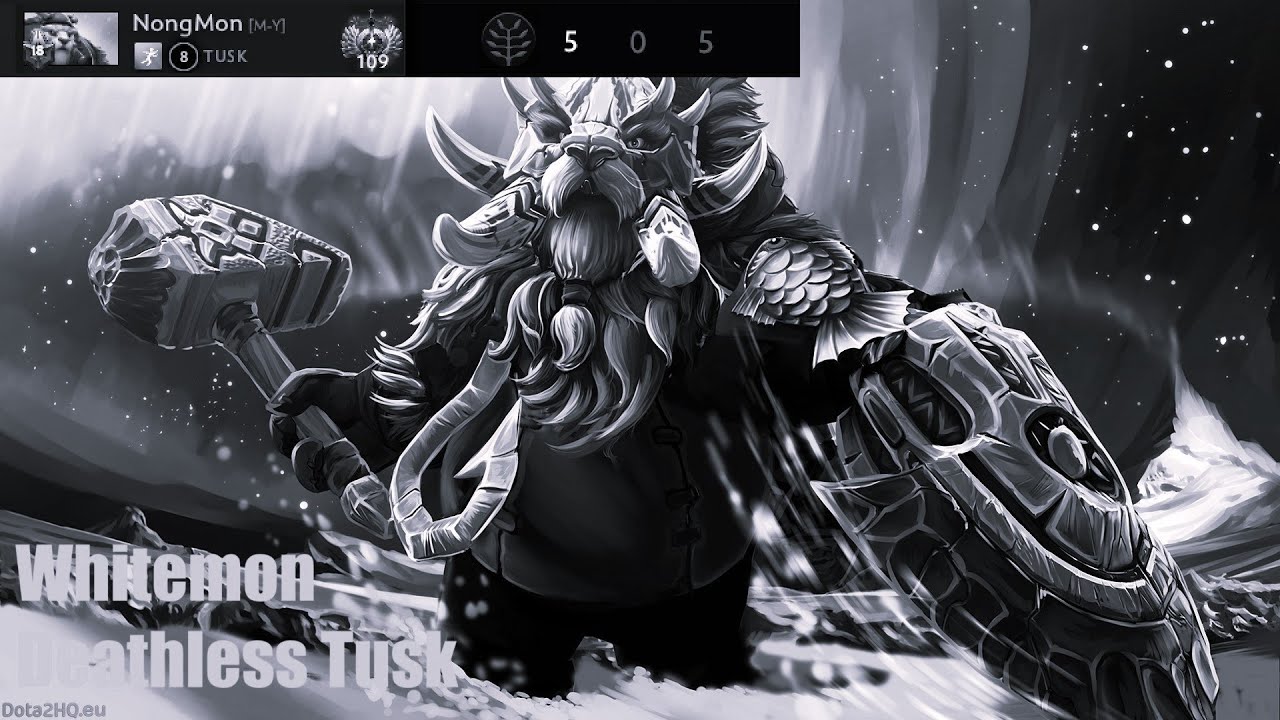 Whitemon Deathless Tusk - Dota 2 Pro Dark Side [Whitemon Deathless Game #6] 4K