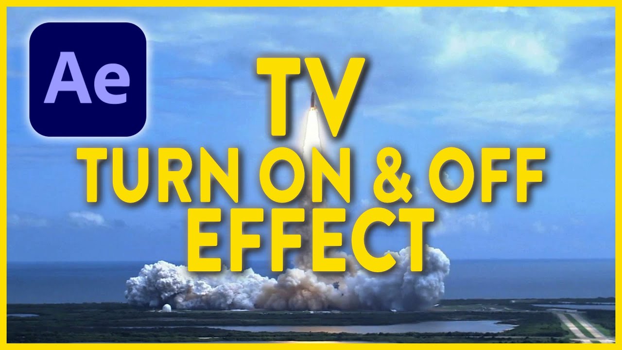 TV turn off Effect. Easy tv