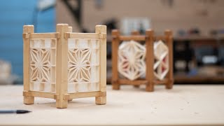 Woodworking Tutorial: Making Mini Kumiko Lanterns (Andon) / How to Build