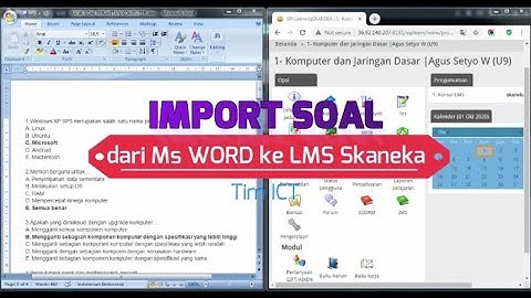 Import SOAL dari Ms WORD ke LMS SKANEKA OK