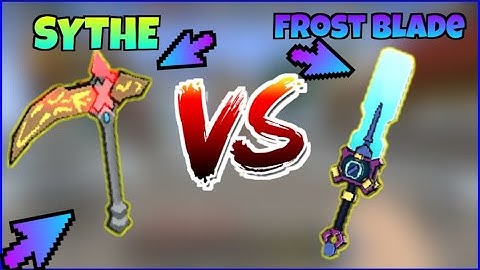Frost Blade Vs Scythe!!(Blockman go:Build and shoot)