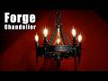 Forge Medieval Chandelier w/ Modern Lights #forging #blacksmithing #diy #homedecor #lighting