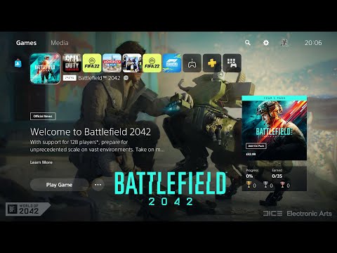Battlefield 2042 Start Up Screen + Menu Walkthrough (PS5)