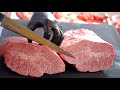 【WAGYU】魅惑の肉「黒毛和牛みすじ」の肉磨きとカット Wagyu Cutting Skills How to Cut a Top Blade