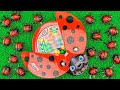 Satisfying ASMR | Rainbow Slime Spider & Color Soccer Balls with LadyBug Full of Skittles Candy