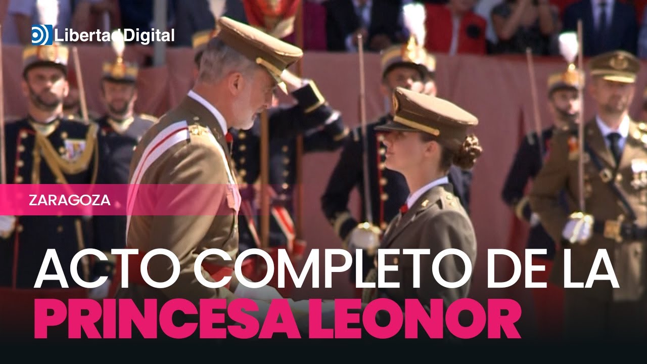 Acto completo de la princesa Leonor en la culminación de su formación militar en Zaragoza