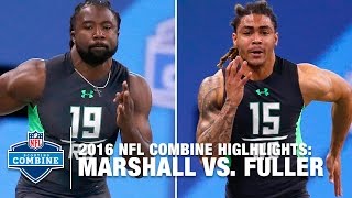 Keith Marshall vs. Will Fuller | 40-Yard Dash Simulcam Race | 2016 NFL Combine
