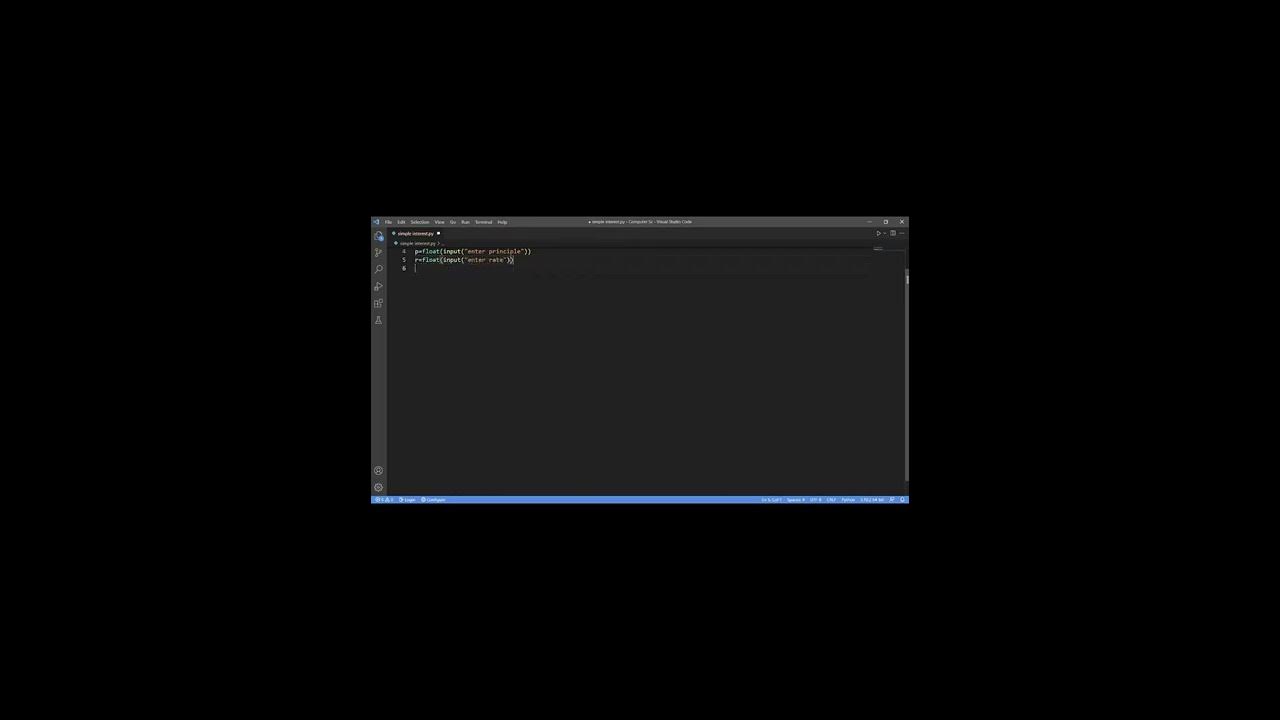 WAP to compute simple interest in python #Code With Abhay - YouTube