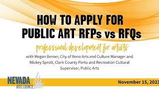 How to Apply for Public Art RFPs vs RFQs