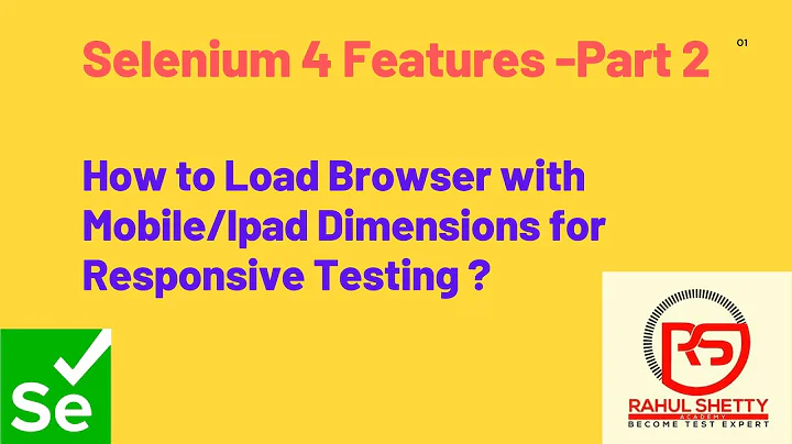 #2 Selenium 4 - Emulate Device Screen dimensions with Chrome Devtools for Responsive Testing