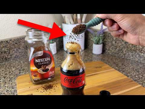 Mixing Coca-Cola with Coffee Grounds... You Won't Believe The Result!