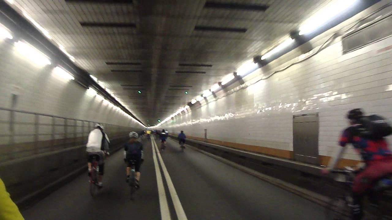 Bike MS NYC 2012 through the Holland Tunnel YouTube